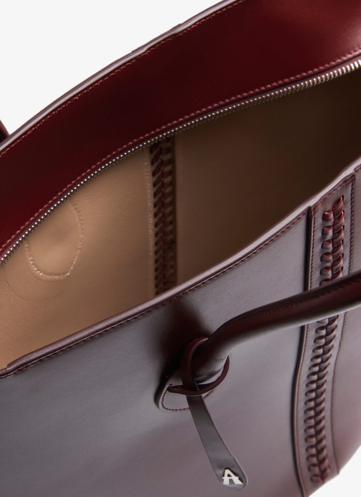 BAG WITHOUT SLEEVES CUIR LUX+TRESSE GRENAT ALAÏA GARNET RED  BAG WITHOUT SLEEVES CUIR LUX+TRESSE GRENAT